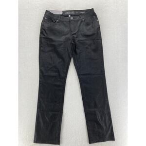 JLO Jennifer Lopez Pants Women's 8 Black‎ Stretch Fabric Snakeskin Straight Leg